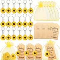 30PCS Sunflower Themed Keychain Making Ideal For Valentine's Day, Birthdays, DIY Unique Bag Hanging Jewelry Pendants