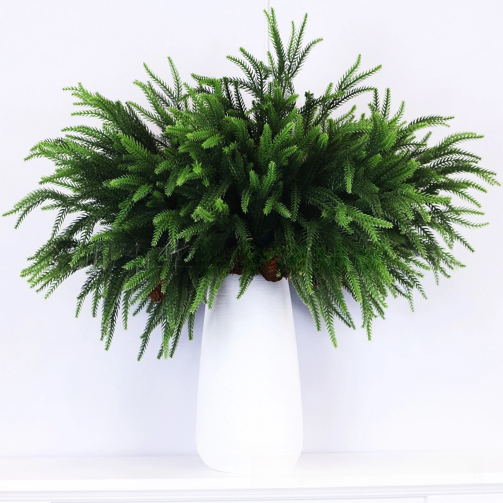 

Simulation green plant pine branches artificial feel soft glue Christmas wedding office home garden decoration