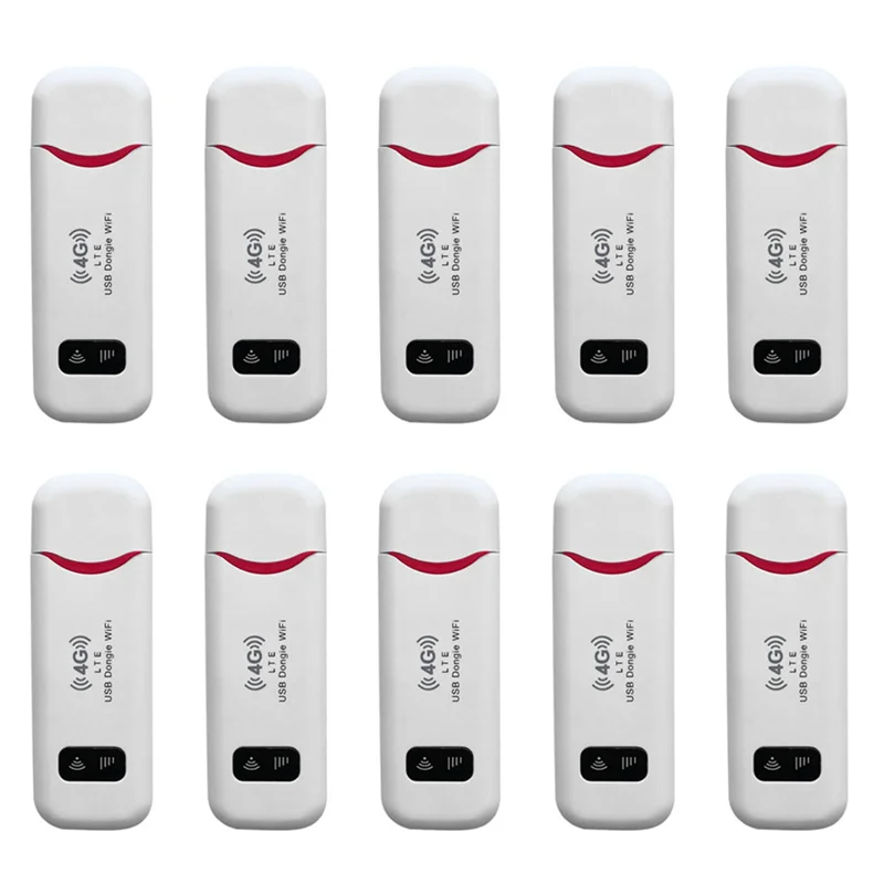 

ABZW 10X 4G LTE Беспроводной USB-ключ Мобильная точка доступа 150 Мбит/с Модем Stick Sim-карта Мобильный широкополосный мини-маршрутизатор 4G