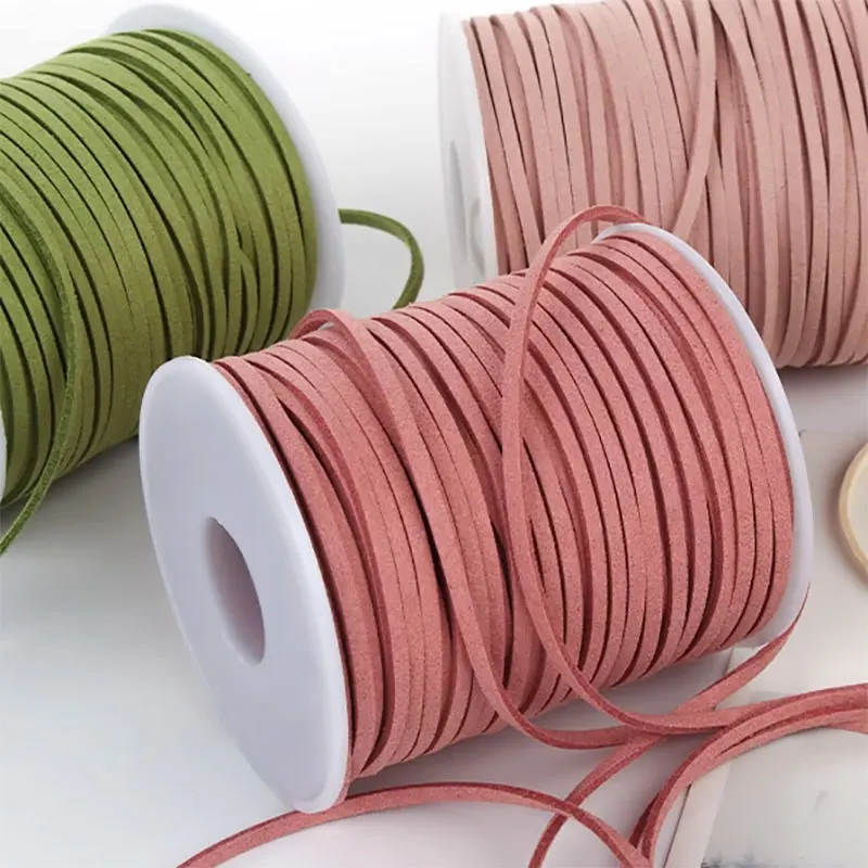 

2.5mm Faux Suede Cord Handmade Velvet Leather Rope Thread String for DIY Jewelry Bracelet Necklace Keychain Making Accessories