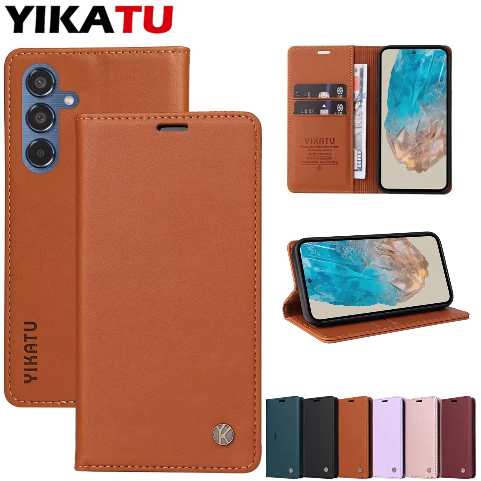 

Чехол-кошелек для Samsung Galaxy A9 A8 A7 2018 A6 Plus A5 2017 A3 2016 A07 5G A06 4G A05S A05 A04S A04E A04 A03S A03 A02S A02