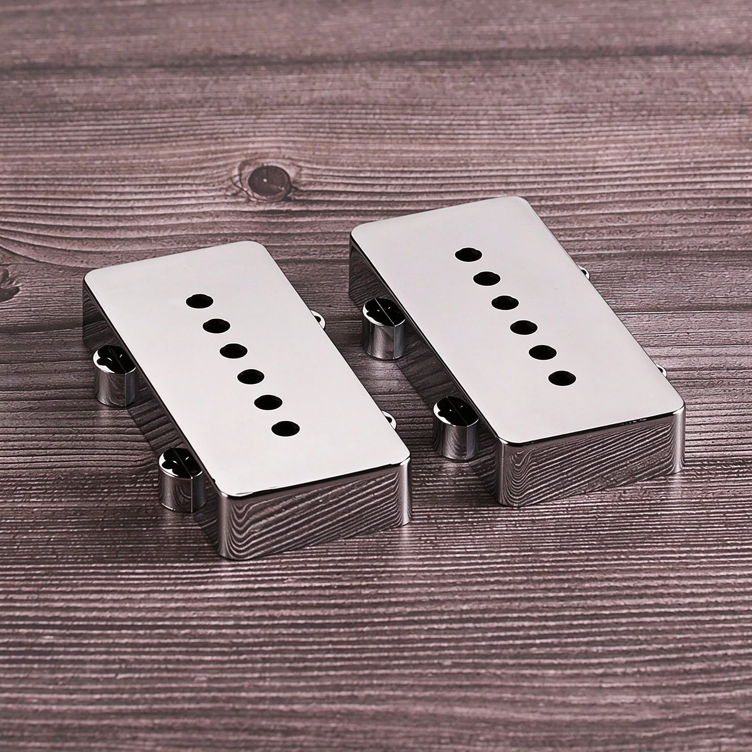 2Pcs Silver Gold Guitar Pickup Cover Brass Replacement Parts for Jazzmaster Electric Guitar Improve Sound Quality