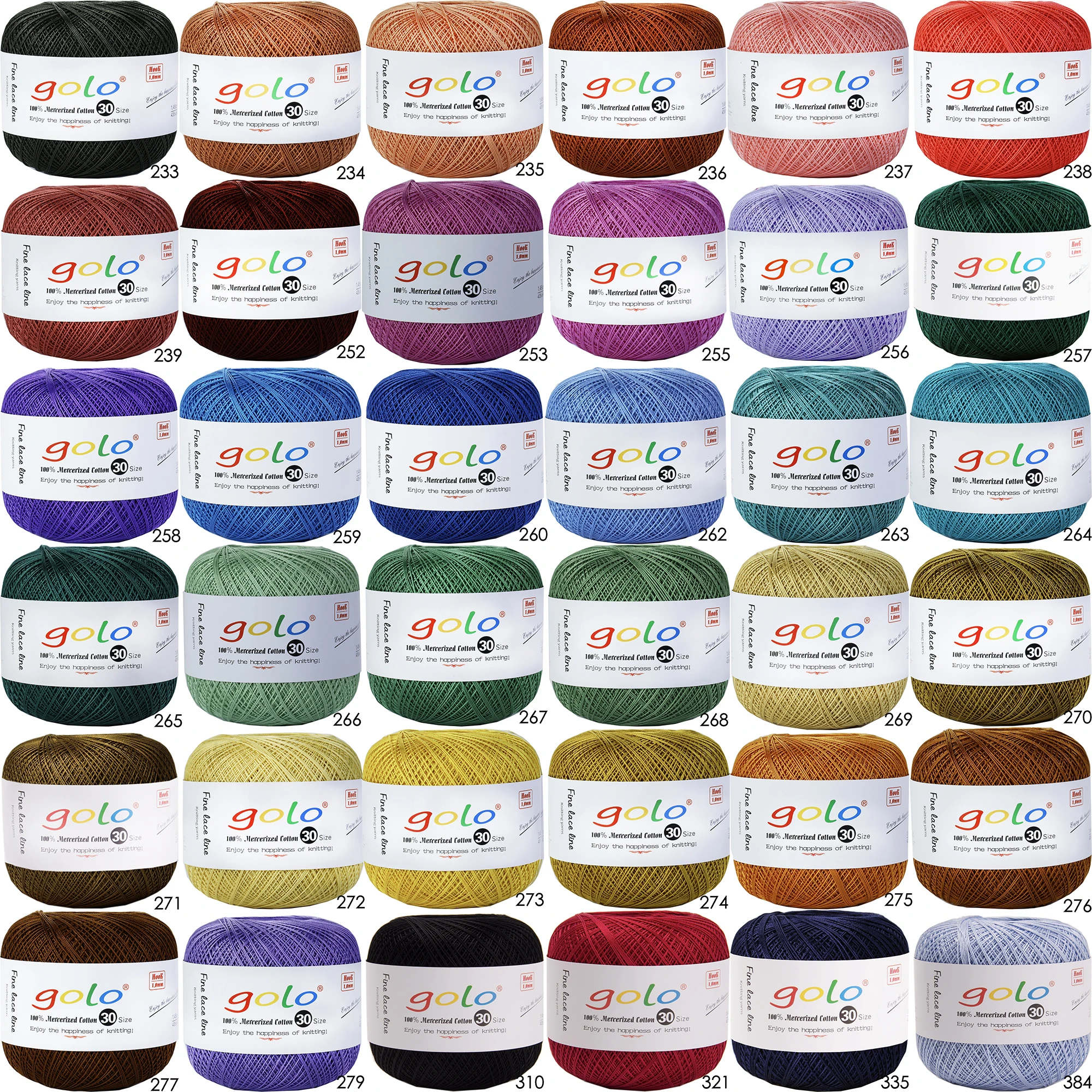 golo Crochet Thread Size 30 Lace Yarn for Hand Knitting Crochet Yarn for Knitting