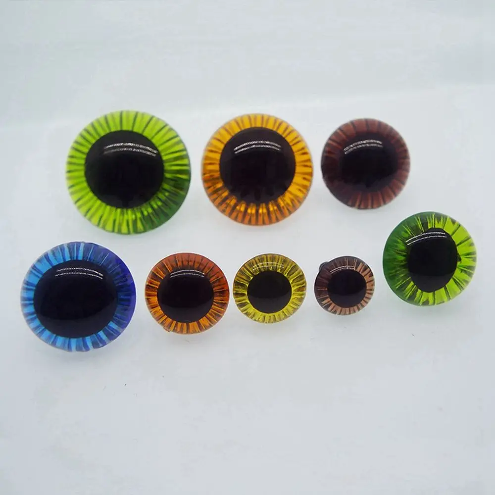 10pcs/5 pairs 11/13/15/17/19/23mm Plastic Laser Sun Eyes Eyeball For BJD Doll DIY Doll Making Crafts Accessories Safety Animal ﻿