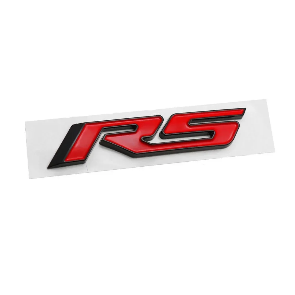 Car Body Trunk Emblem Sticker for Chevrolet RS Logo Camaro Cavalier Onix Cruze Aveo Sail Silverado Auto Exterior Accessories