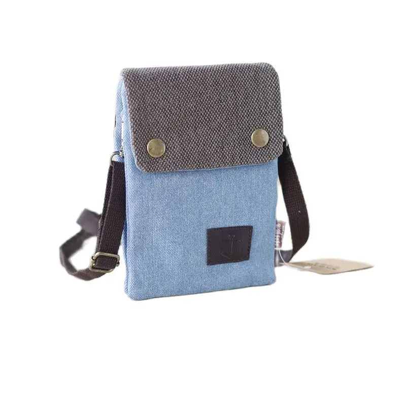 Women Canvas Denim Shoulder Crossbody Bag Brand 2024 Lady Mini Handbag Female Phone Wallet Money Purse Pouch Carteira for Girls