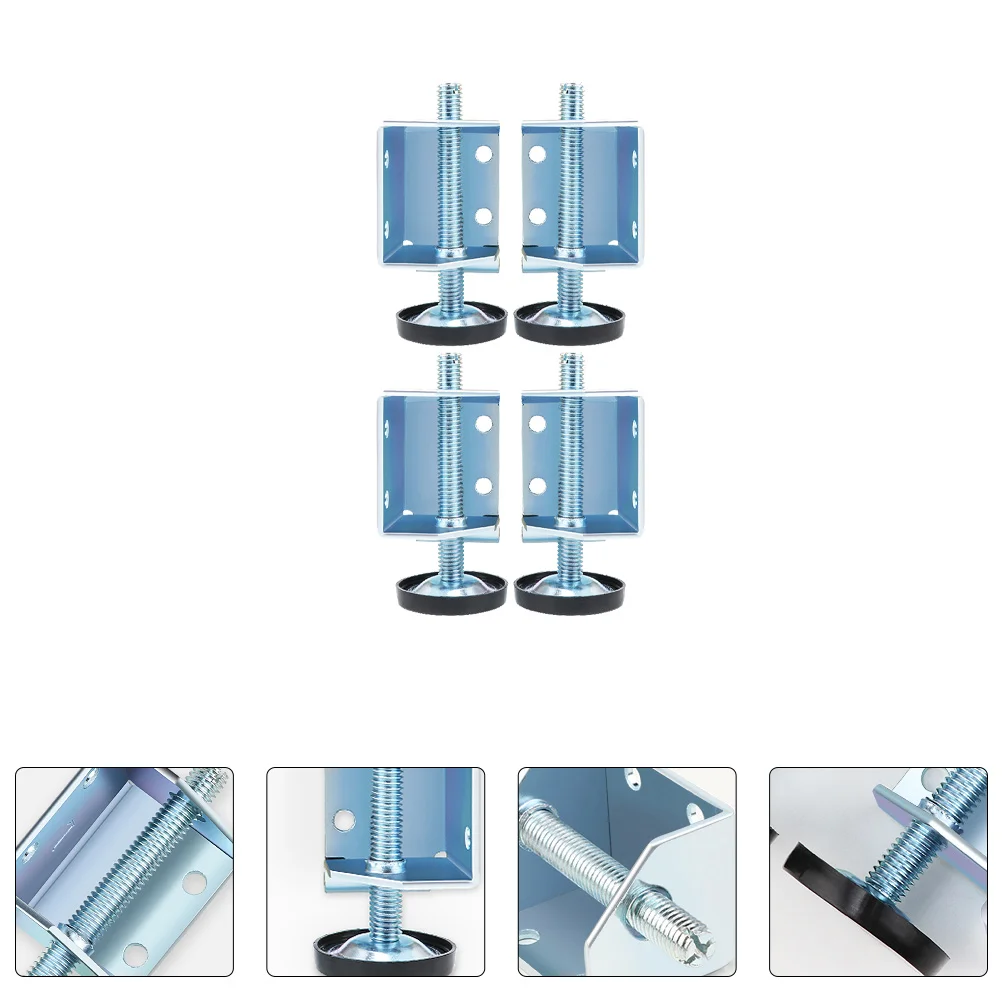 

4Pcs Furniture Leveling Legs Pads Heavy-Duty Adjustable Foot Mats for Desk Shelving Unit Plant Stand Coffee Table Support