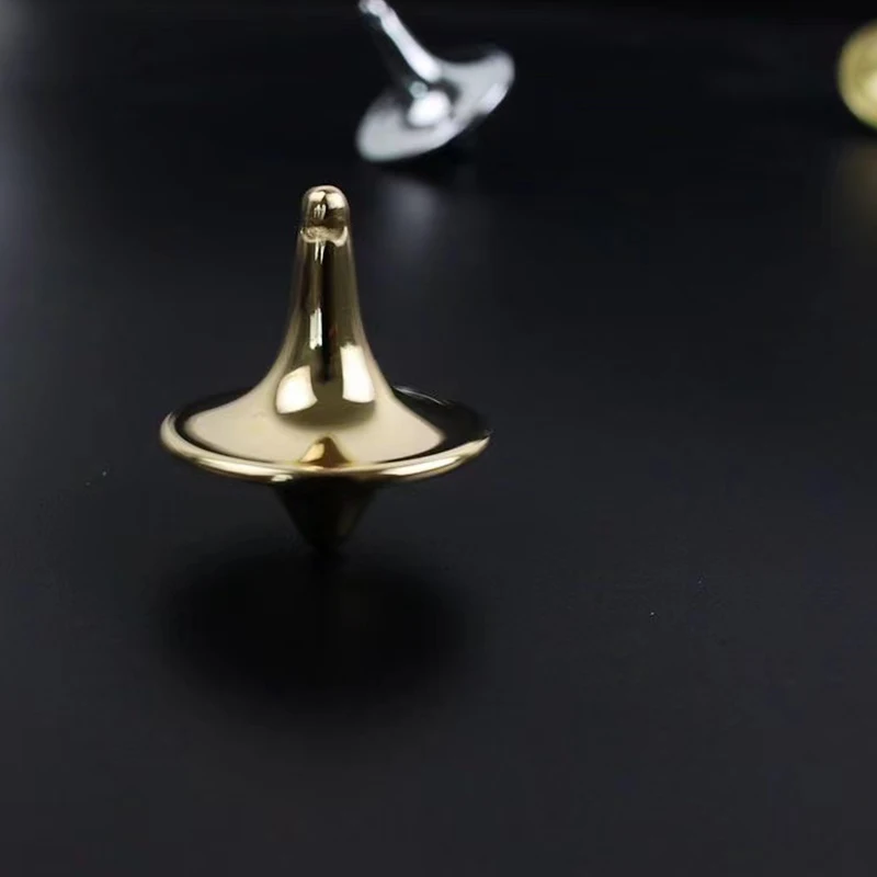 Hot Movie Totem Metal Gyro Silver Hand Spinning Top Fingertips Small Cyclone Gyroscope Antistress Fidget Toys For Children Gifts image 4