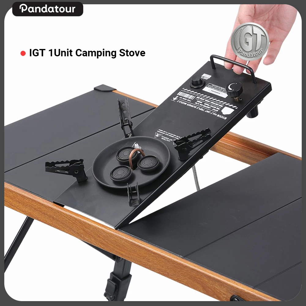 Pandatour Camping IGT 0.5UNT Gaskocher, faltbar, Outdoor-Campingausrüstung, Tischkocher, Ein-Klick-Zündung, hohe Heizleistung