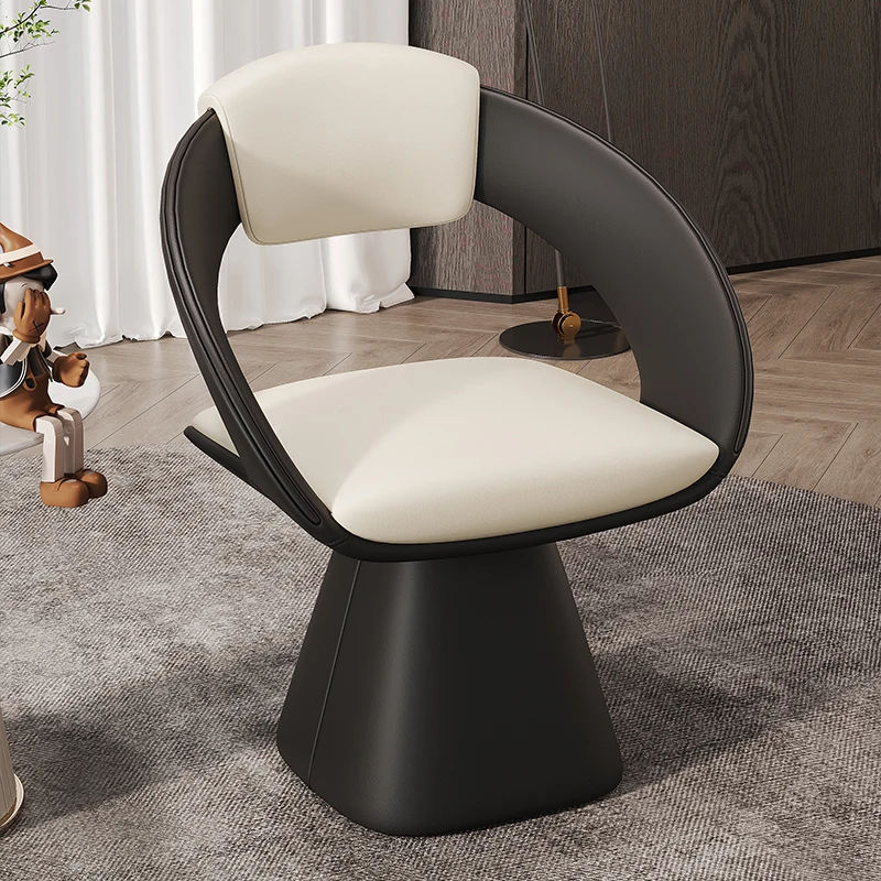 leather lounge chair light luxury makeup bench bedroom dress up dining chair creative стулья для кухни Dining room furniture