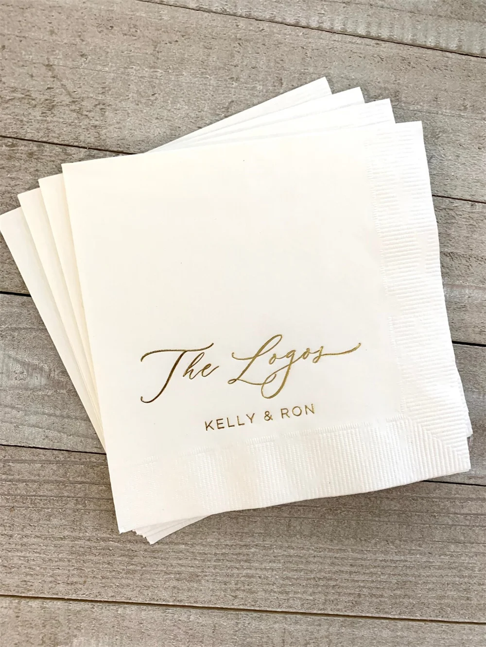 50PCS Personalized Napkins Wedding Napkins Custom Modern Font Monogram Rehearsal Dinner Beverage Cocktail Luncheon Dinner Guest