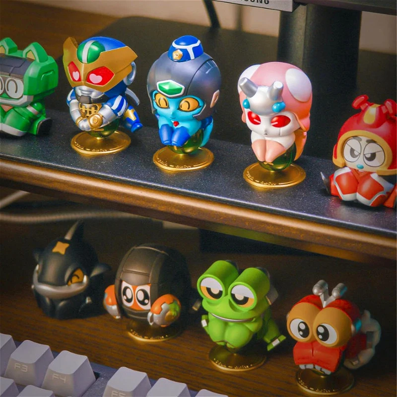 Bandai B-Robo Kabutack Hug Sticker Series Blind Box Guchapin & Shark Chili Desktop Ornaments Cute Fridge Magnet Decorations Gift view 4
