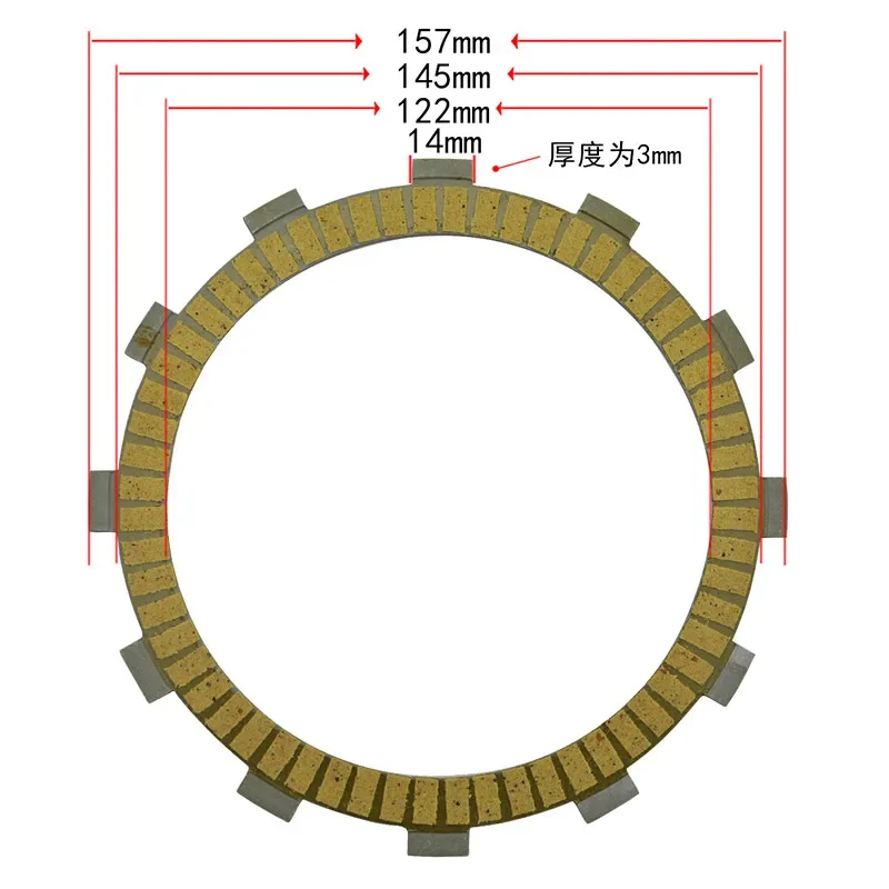 7PC Motorcycle Friction Clutch Disc Plates For Kawasaki ZR400 ZRX400 98-08 Zephyr 02-08 ZX400 ZZR400 04-06 VN400 Vulcan 01-03