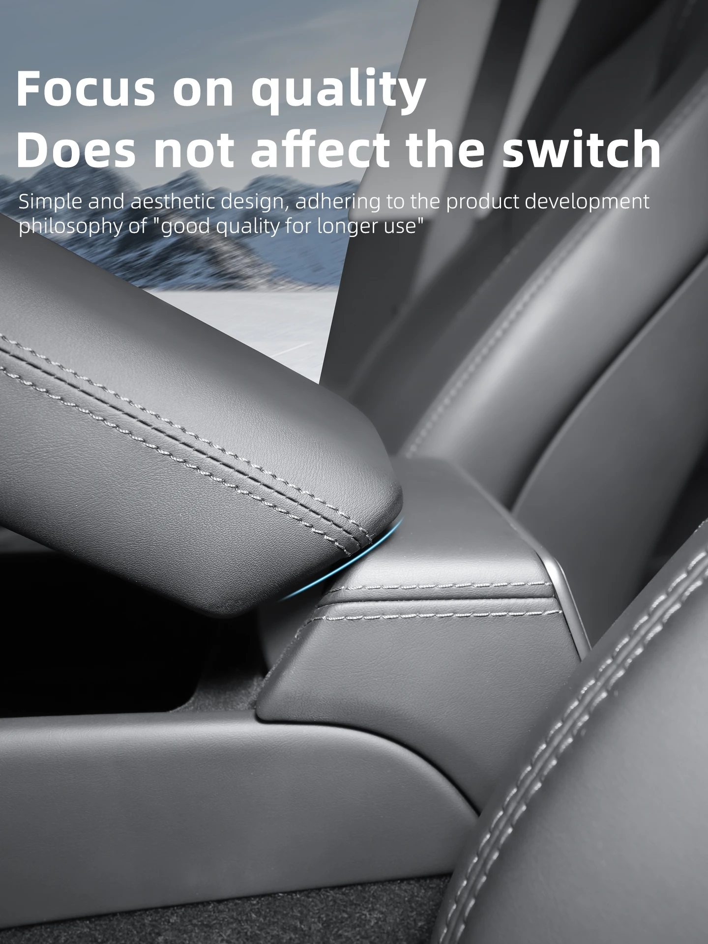 Für Tesla Model Y Juniper Model 3 Highland Armlehnenbox-Schutzabdeckung Weiche Hülle Mittelkonsole Kratzschutz 2026 Auto-Zubehör – Detail 6