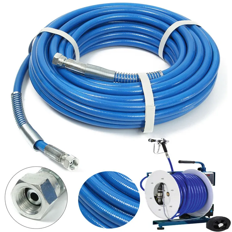 7.5/15M Airless Spray Hose High Pressure Hose Connector 5000PSI Airless Sprayer Paint Hose Spray Gun Water Pipe Cleaning Tool