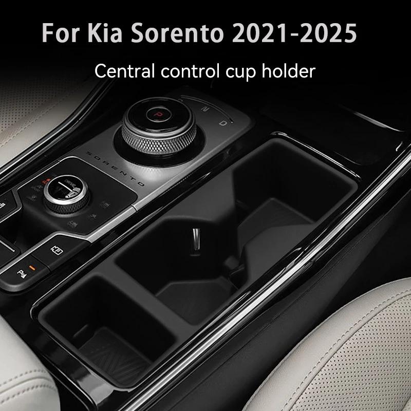 

For Kia Sorento 2021-2025 LHD Center Console Water Cup Holder Seat Water Drinks Holder Storage Box Car Interior Accessories