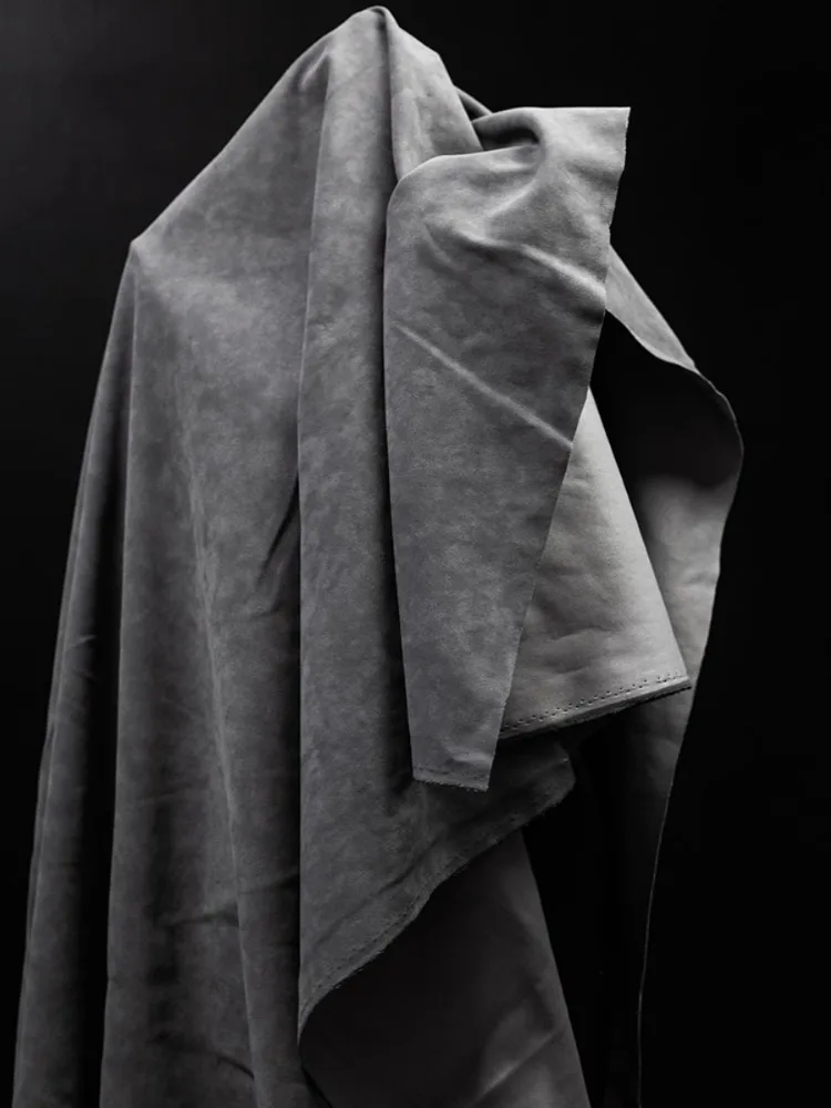 

Серая замшевая ткань на метр, материал «сделай сам», эластичная текстура, прочная нежная сумка, куртка, дизайнерская ткань для шитья одежды