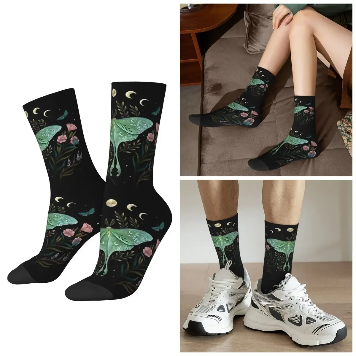 

All Seasons Luna And Forester Socks Harajuku Sport Middle Tube Socks Hip Hop Stockings for Men Women Valentine's Day Gifts