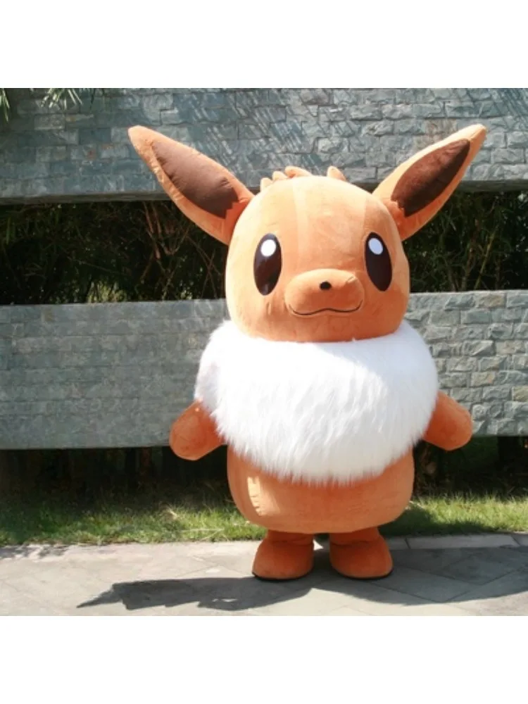 زي التميمة Flareon القابل للنفخ للبالغين، شخصية لطيفة، تميمة النار، زي حفلة الهالوين الفاخر بدون بطارية #2