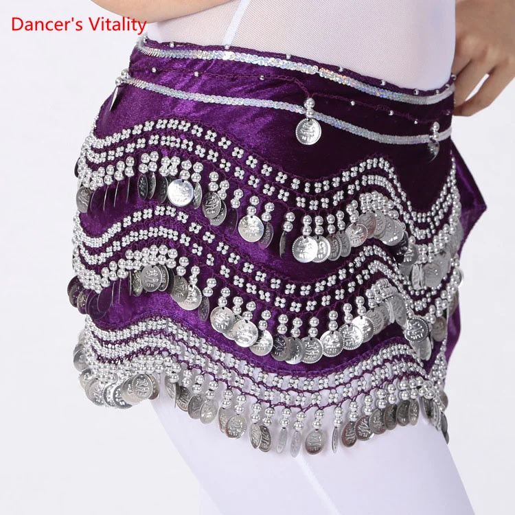 

Belly dance costumes senior velvet gold coins belly dance belts for women belly dancing hip scarf 248 coins dance waist chain