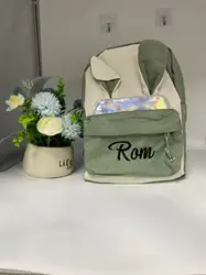 Kindergarten Backpack Custom Embroidered Name Cute Cartoon Backpack for Little Boys and Girls Personalized Text Lightweight Bag