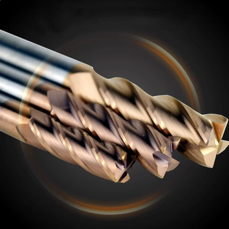 Corner Radius End Mill R Bullnose CNC Tungsten Carbide Steel Cutter Surface Machining Metal Router Tool 4 Flutes R0.5 R1