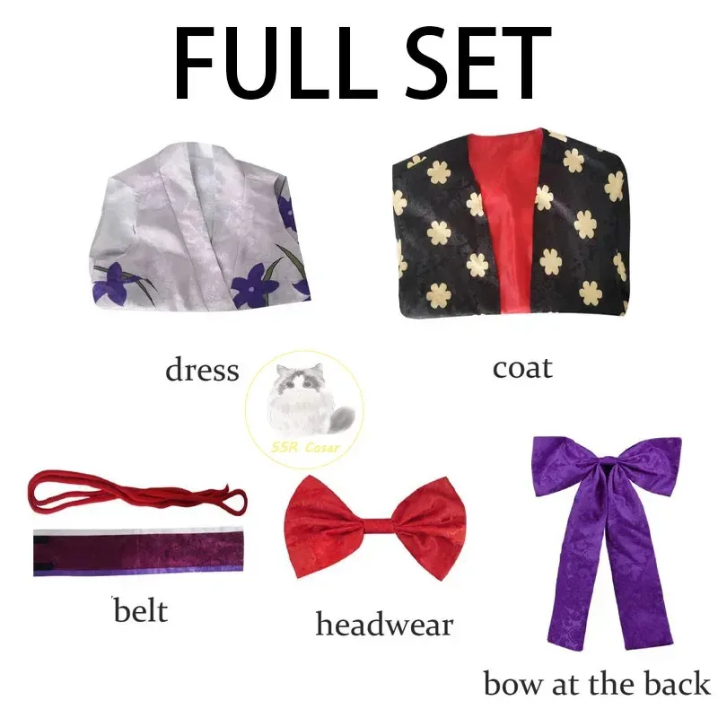 Costume cosplay anime Wano Uniforme Kimono Abiti Nico Robin Parrucca Costumi da festa di Halloween per ragazza Womenc;8,k'5;h.