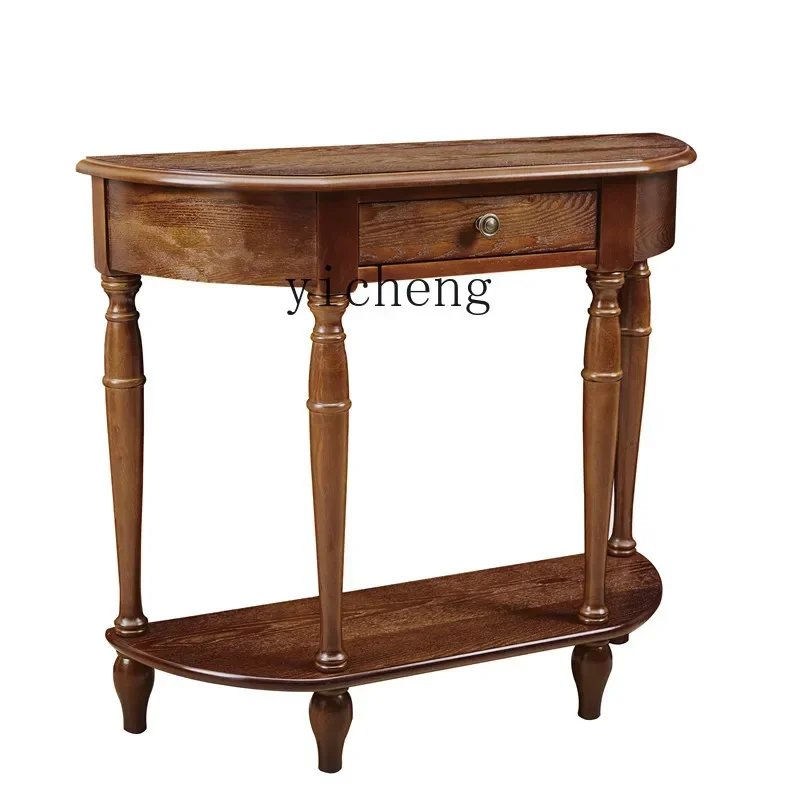 

American porch cabinet, long strip supply table against the wall, side table, corridor table, home installation