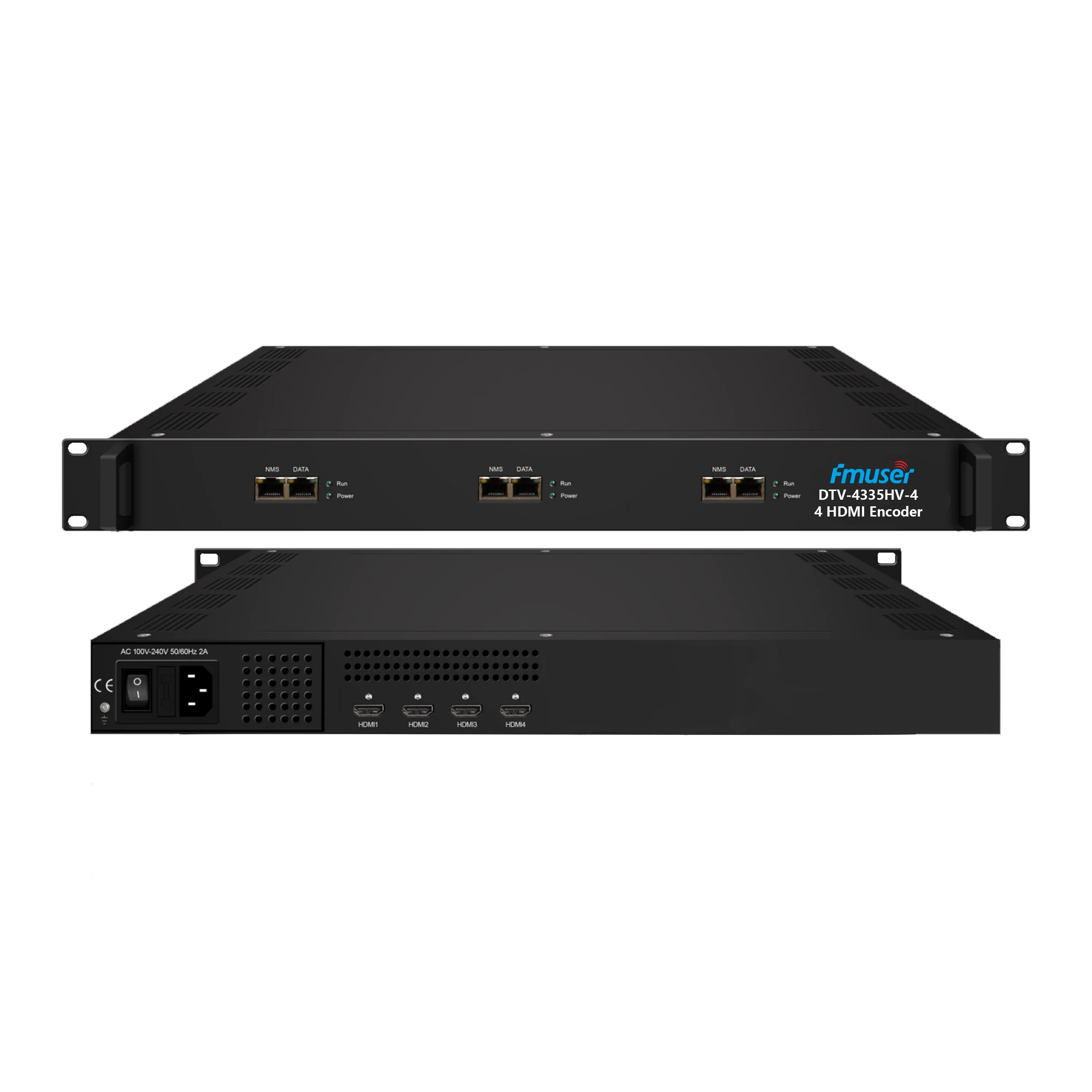 

FMUSER DTV-4335H/HV4/8/12 HD HEVC/Mpeg4/H.264/H.265 in 4/8/12SPTS OSD Encoder