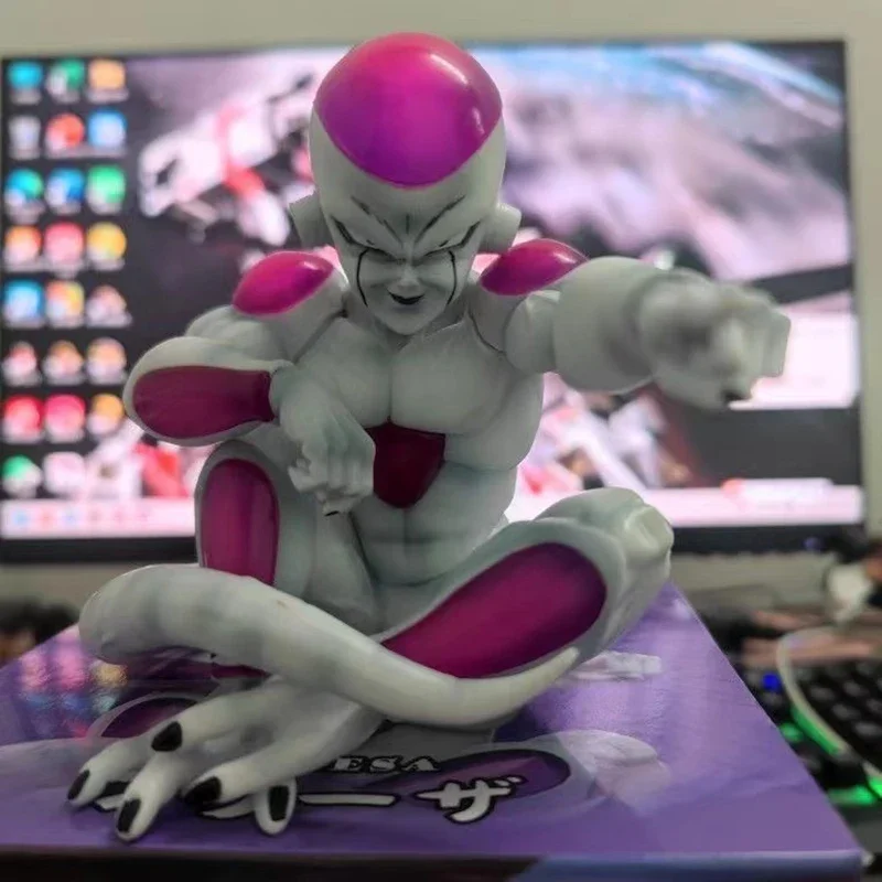 Décoration de voiture de 14cm, figurine de dessin animé Dragon Ball Z de classe Frieza, figurine d'action en PVC, ornement de bureau Collection modèle poupée jouets