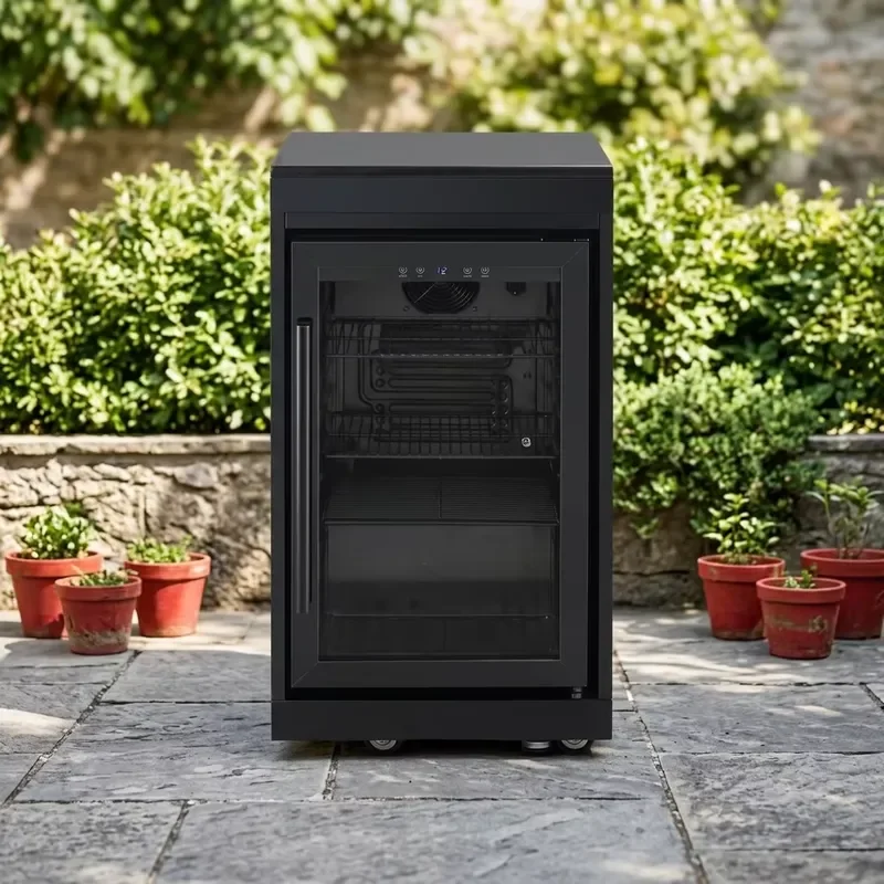 for Weathering frame Single Glass Door Refrigerator Patio Mini Bar Freezer Outdoor Use Factory Direct Price