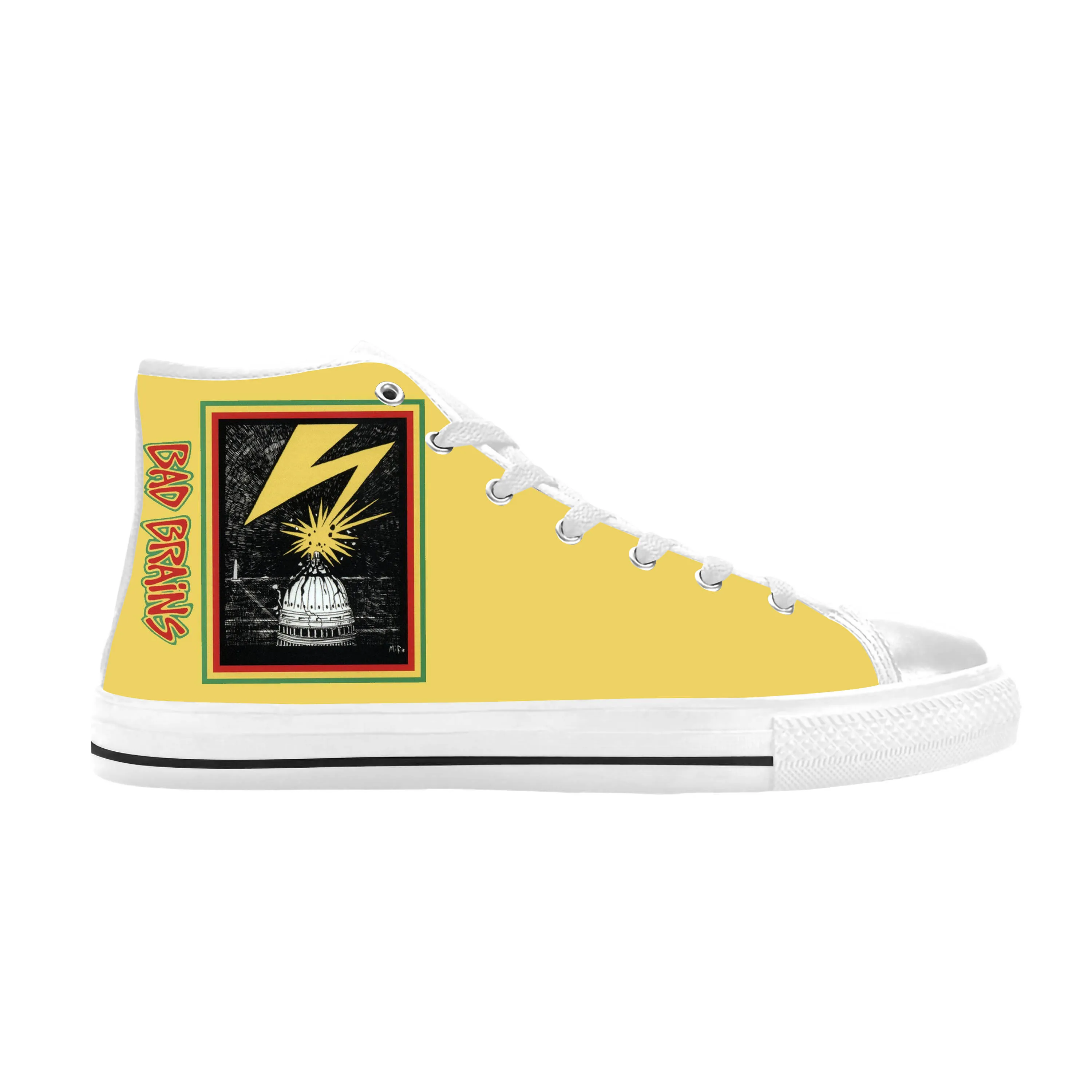 Bad Brains Punk Rock Band Singer Music Cool Funny Casual Cloth Shoes High Top Comfortable Breathable 3D Print Men Women Sneakers