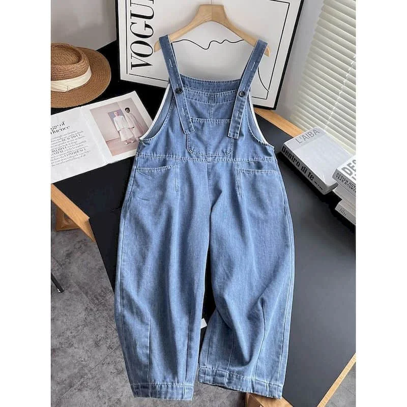 

Denim Jumpsuits Age Reduction Solid Slimming Harem Pants Casual Jeans One Piece Outfit Women Playsuit Vintage Overalls for Women