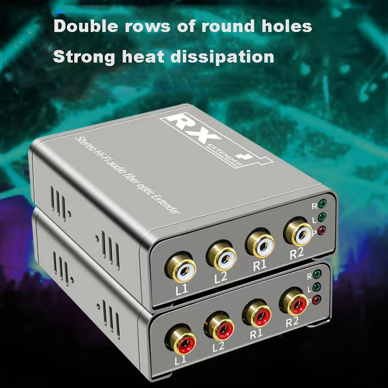 4 CH Broadcast grade RCA audio optical digital Fiber Optical Transmission RCA to Fiber Audio Converter 20KM