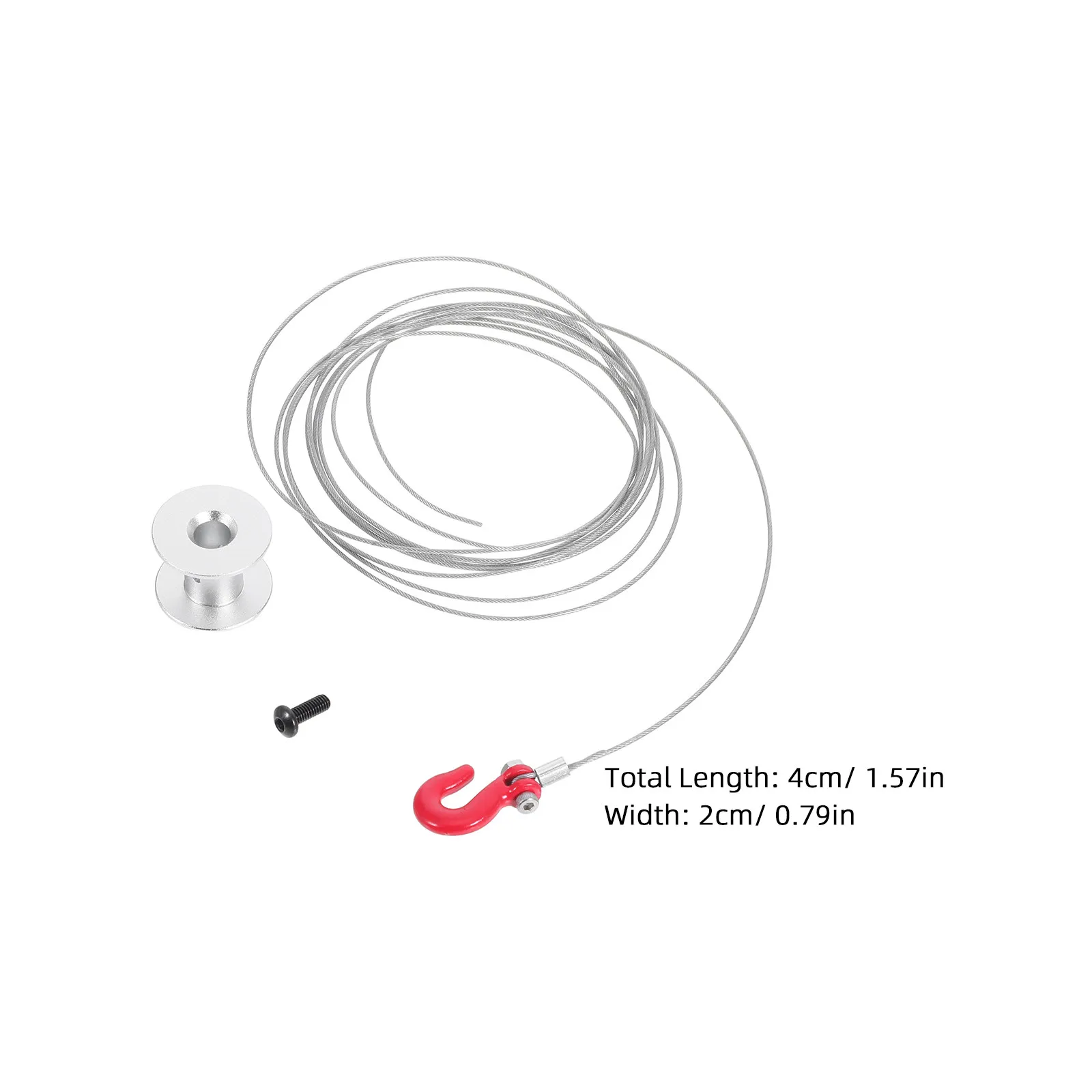 Rc Winch 25T Metal Mini Internal Winch Kit Servo Drive Rc Crawler Recovery Tool Off-Road Towing Rope Hook Accessory