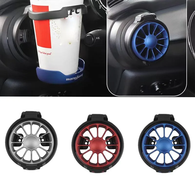 Aluminum Alloy Car Dashboard Air Outlet Cup Holder Wheel Design Drink Holder For Mini Cooper R55-R61 F55 F56 F57 Interior Decor