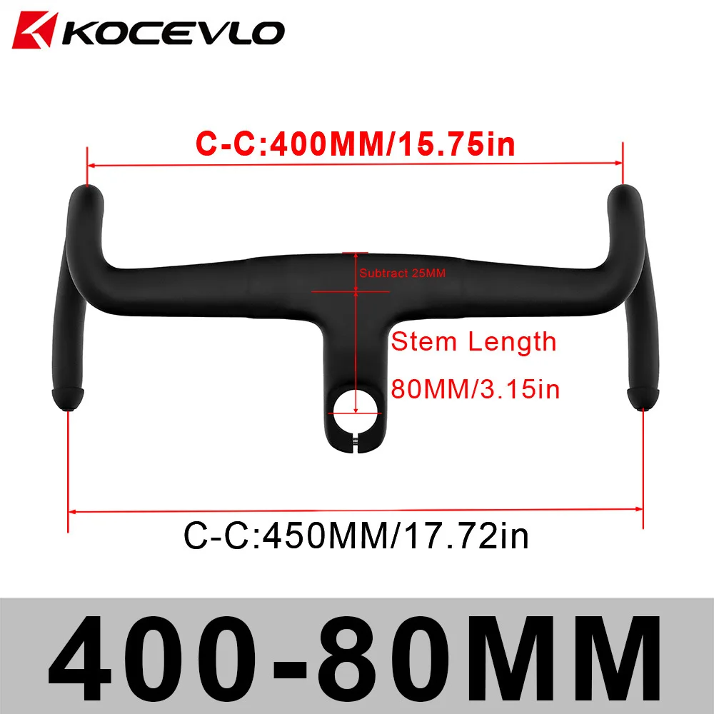 KOCEVLO K05 Full-Carbon Fiber Gravel Integrated One-Piece Drop Handlebar with Fully Internal Routing and Padding image 3