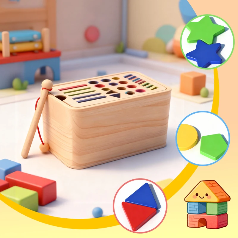 57 pezzi per bambini prima educazione colore tre in uno classificazione cilindro riconoscimento colore bambino giocattolo educativo Montessori