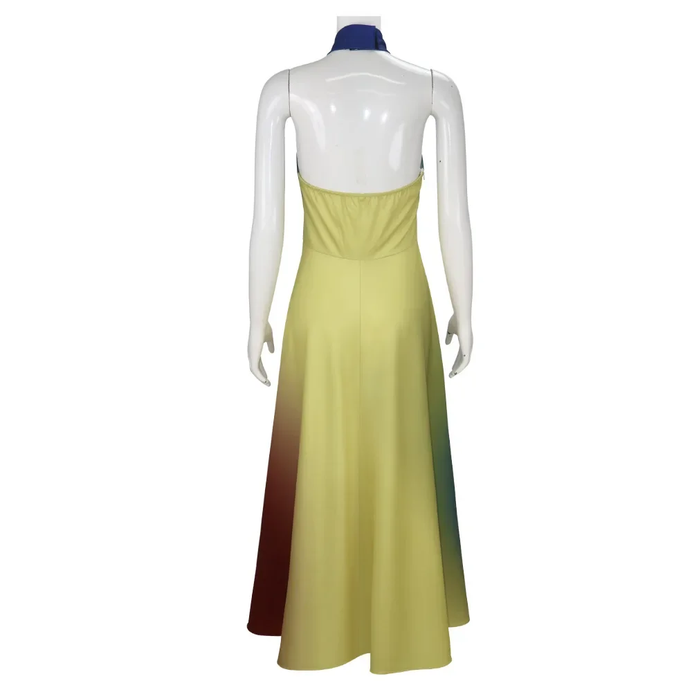 Robe dos nu Anime Kate Hudson, robes formelles colorées robe Maxi ombrée grande taille pour Costume d'halloween pour femme