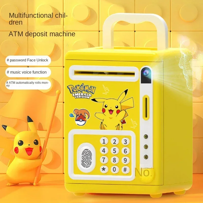 Pikachu children's piggy bank, unbreakable, retrievable and saveable, internet celebrity, Douyin, cute, password piggy bank