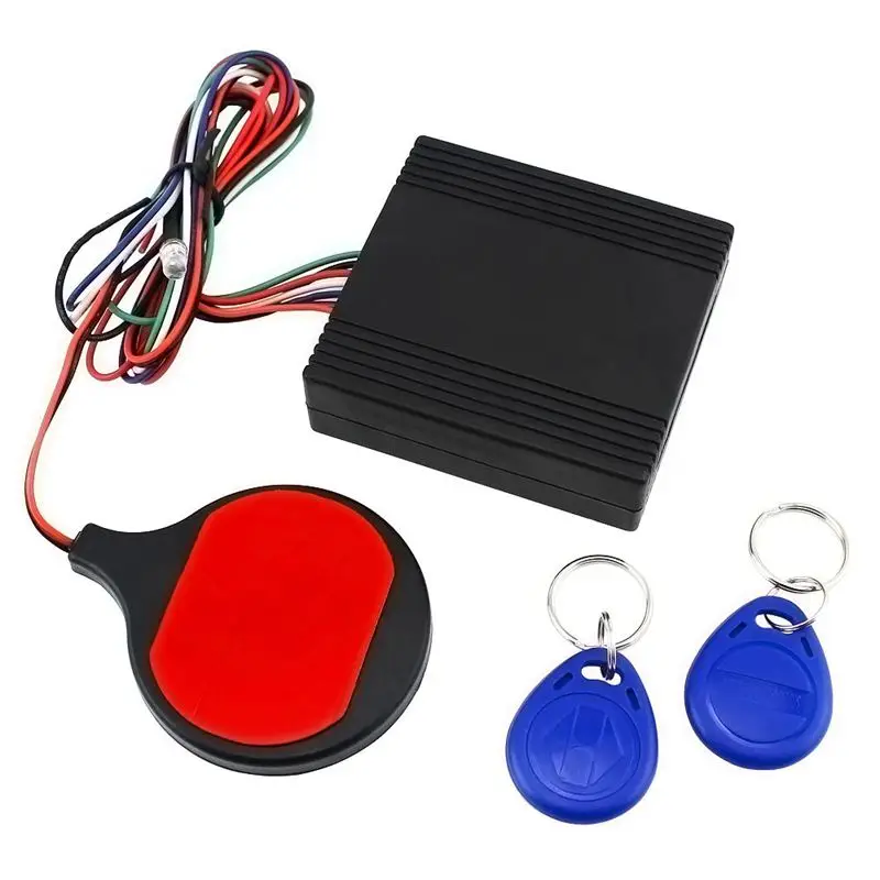 Anti Theft Motorcycle Hidden Lock System with Engine Cut Off Immobilizer IC Card Alarm Induction Invisible Anti-Steal Lock