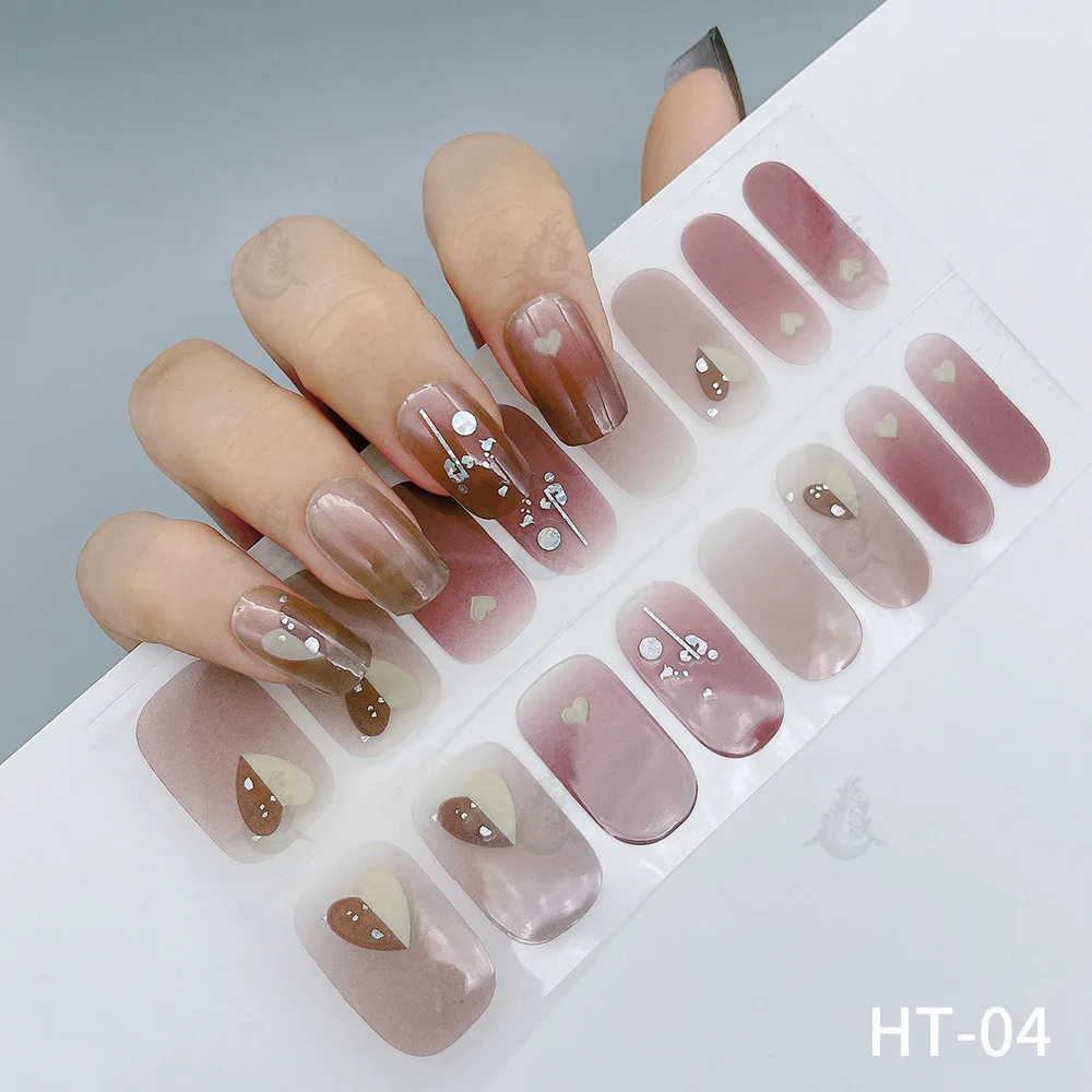 

MEBIS Wind 16 Finger Nail Art Sticker Full Sticker Bronzing Flower Laser Small Fresh Nail Sticker Spot манікюрний набір venalisa