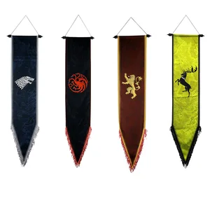 실내 클럽 고품질 왕좌 장식 장식 깃발 장난감 홈 장식 컬렉션 깃발 배너 파티 바 장난감 선물 왕좌의 10 최고의 영업 게임 포스터 - №6