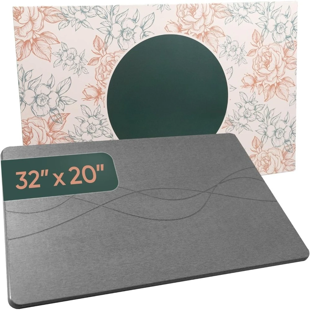 

Extra Large Stone Bath Mat - Quick Dry Absorbent Stone Bath Mat for Bathroom - Non Slip Bathroom, Bath Mats