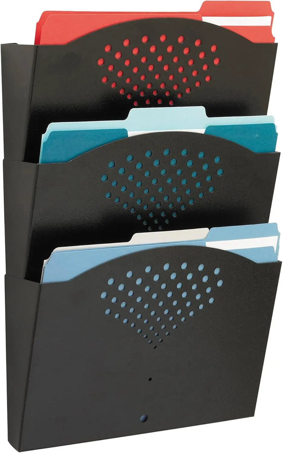 

Стальная настенная полка с тремя отделениями для писем, черное порошковое покрытие, прочная коммерческая конструкция