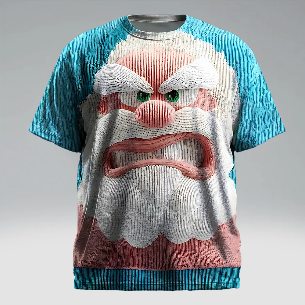 

S-9xl plus size Big & Tall Short Sleeve (Christmas Element)Stylish Red-Green Hues, Lightweight, Fits Guys for All-Day Comfort