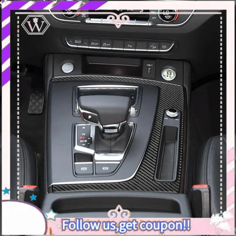 

Easy To Use Real Carbon Fiber For Q5L FY SQ5 2018-2024 LHD Center Console Gear Panel Outer Frame Trim Sticker Decal Replace