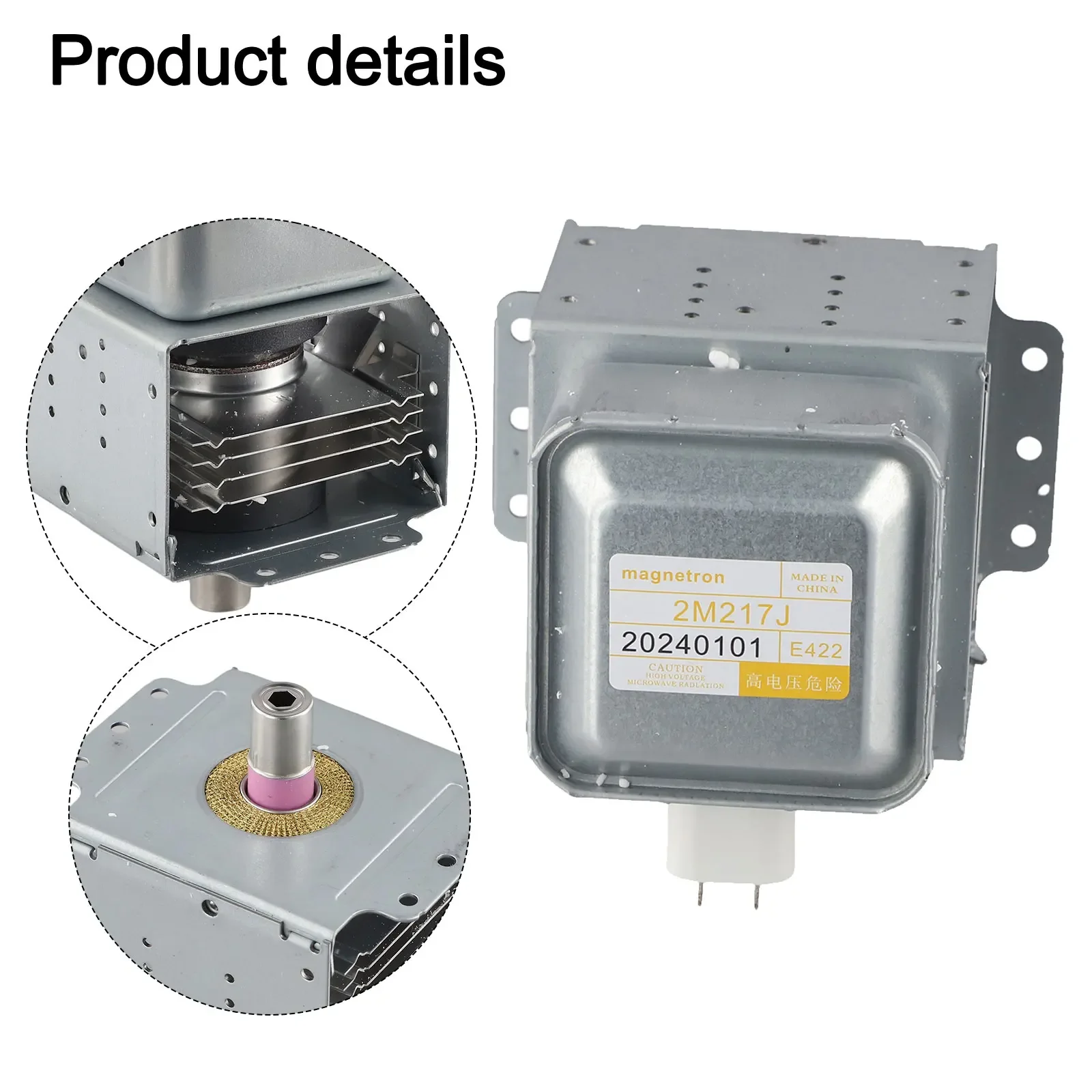 Replacement Microwave Oven Magnetron 2M217J for Midea Microwave Oven Accessory with Frequency 2456MHz and Anode Current 200mAdc