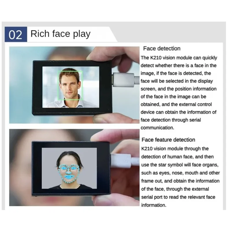 Modulo visivo AED6-K210 Modulo di riconoscimento visivo Wondermv Smart Camera Scheda di sviluppo Python Sensore Canmv programmabile
