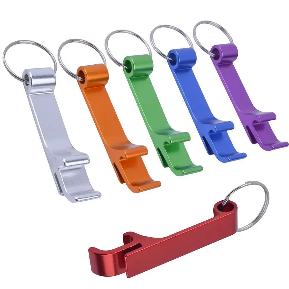 1pcs Portable Keychain Beer Bottle Opener 4 In 1 Pocket Aluminum Beer Wine Bottle Opener Can Nice Gift